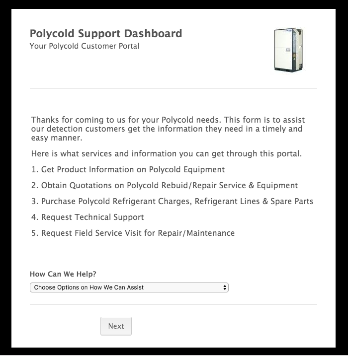Polycold Service Dashboard