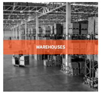 Sensors provide temperature and humidity of warehouses for temperature, movement or humidity control 