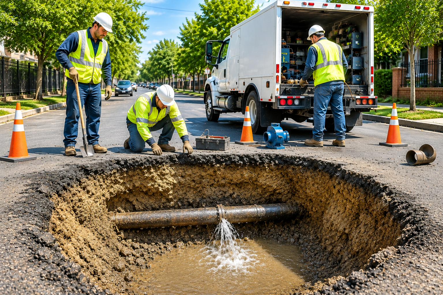 Leak detection for water pipe for cities and municipalities